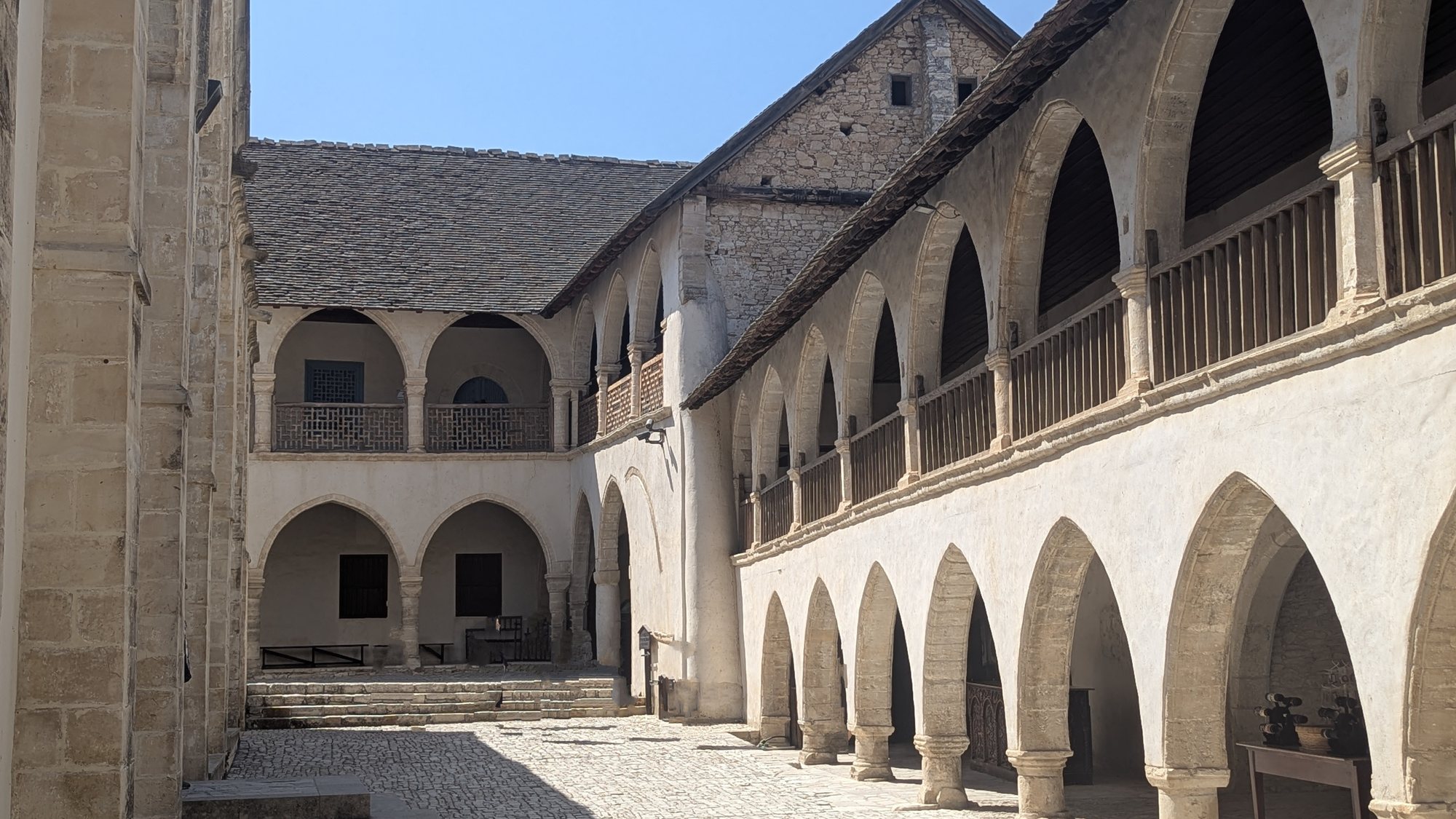 The monastery courtyard