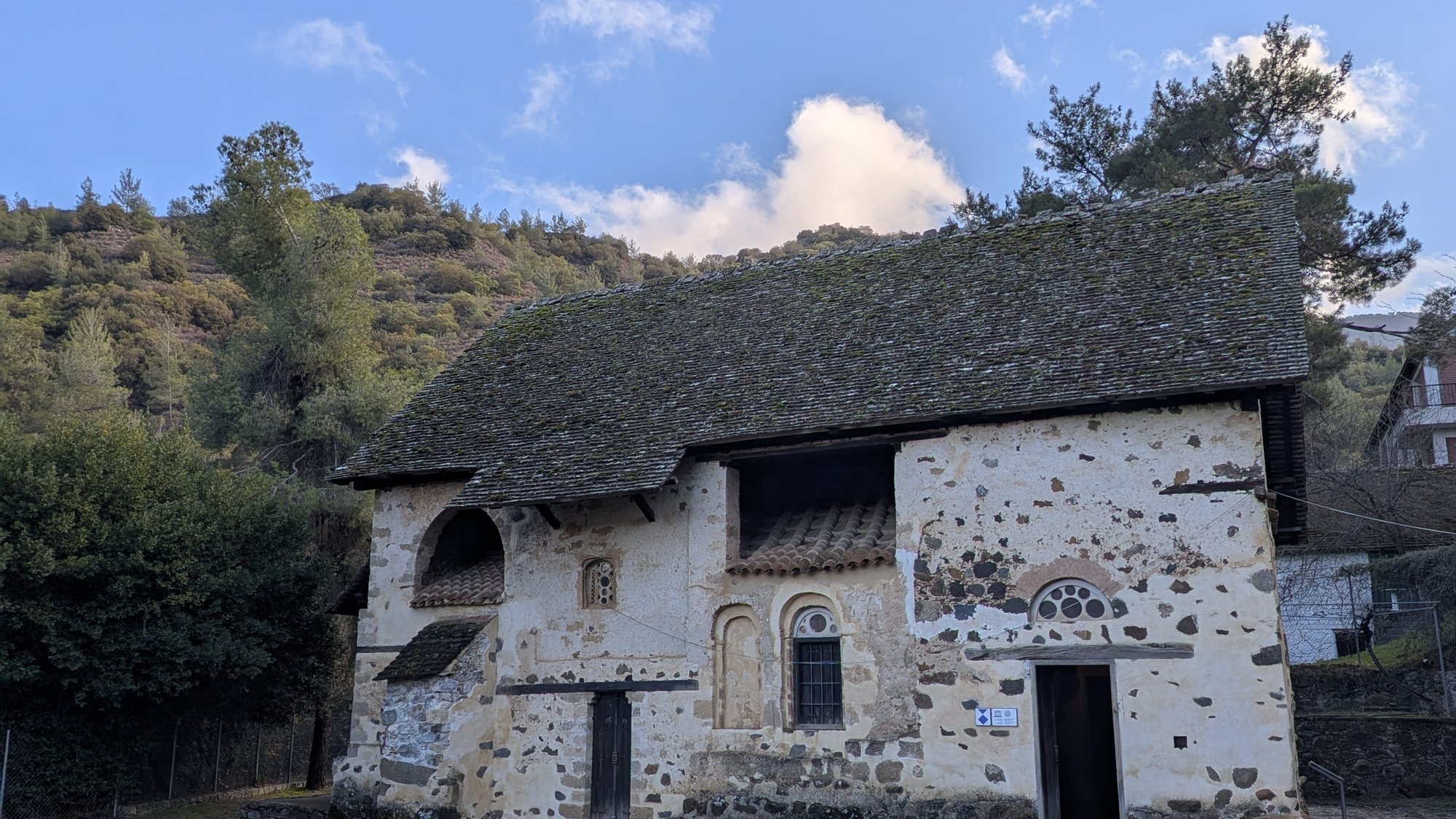 A painted-roof church
