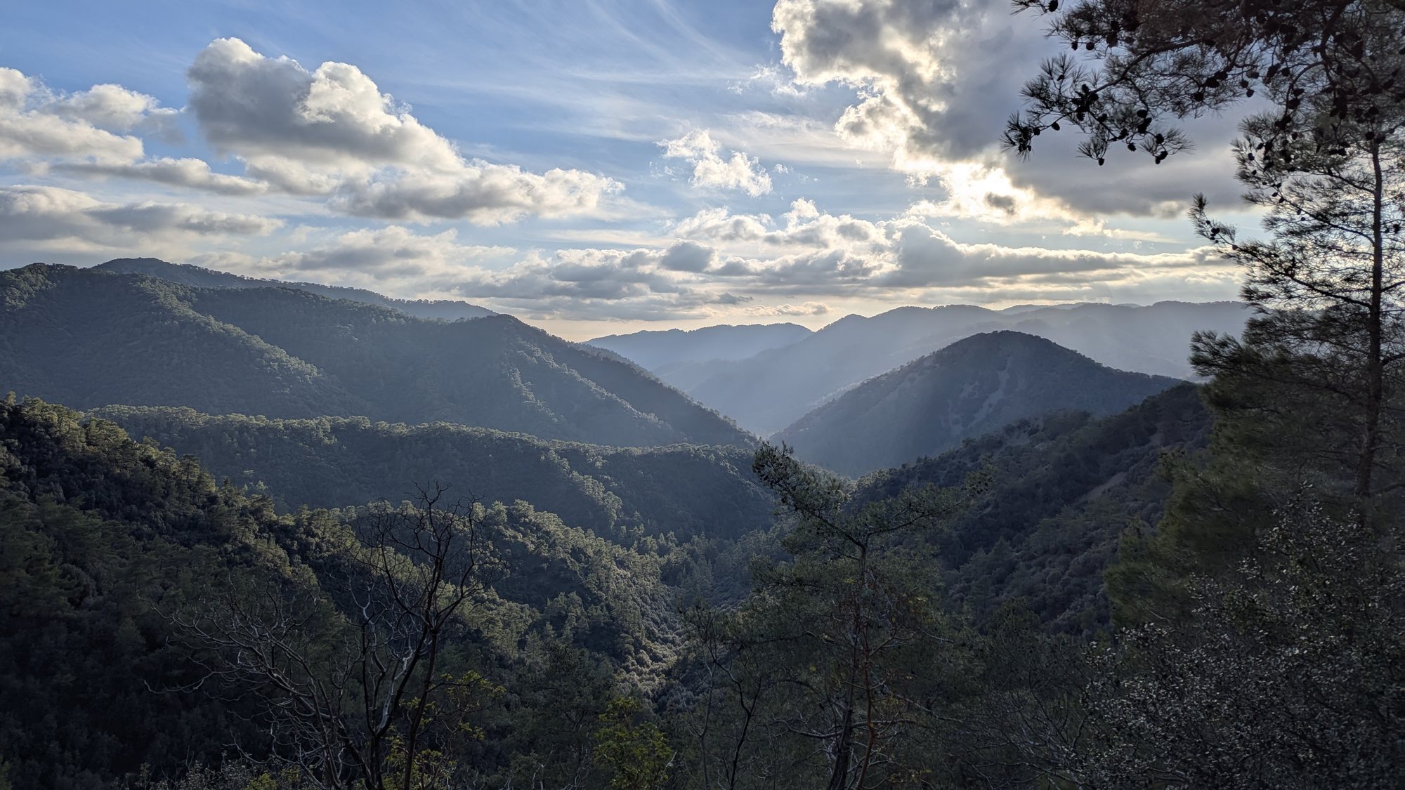 Ridges into the haze